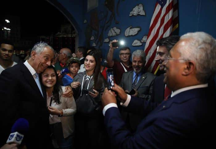 Costa fez de fotógrafo de Marcelo numa festa portuguesa com fogo e água nos EUA