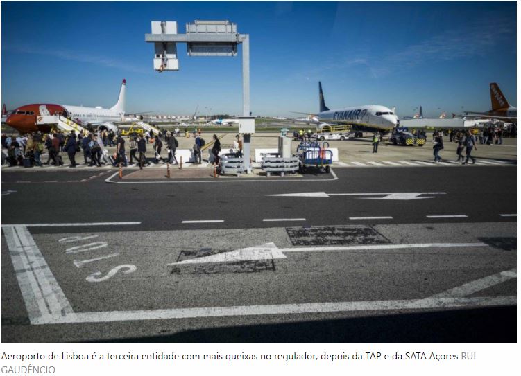 Queixas no aeroporto de Lisboa sobem em linha com aumento de passageiros
