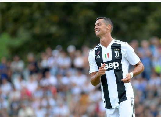 Cristiano Ronaldo no onze da Juventus