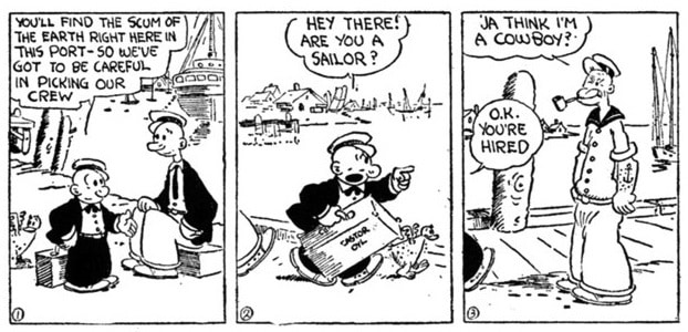 Popeye faz hoje 90 anos mas no início não comia espinafres