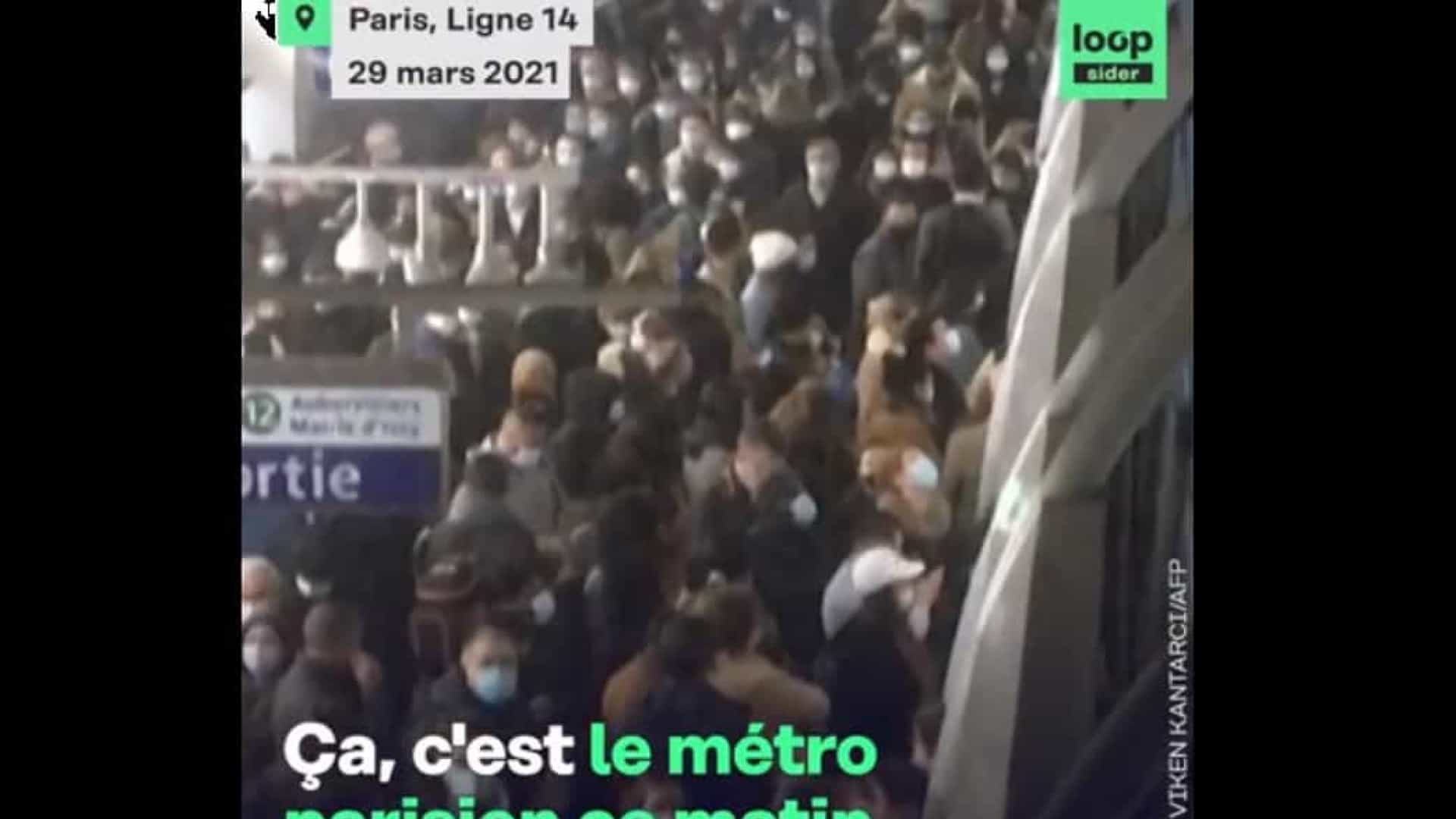 Em plena 3.º vaga, assim esteve o metro de Paris esta manhã
