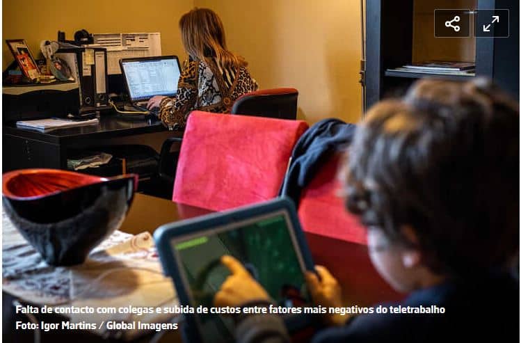 Falta de contacto com colegas e subida de custos entre fatores mais negativos do teletrabalho